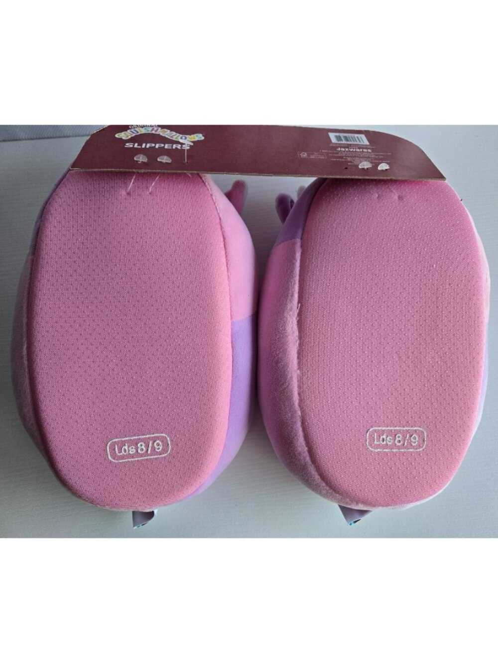 NWT Squishmallows Pink Cow Slip On House Shoes Slippers Sz 8 - 9 Adult Valentine - Picture 2 of 5